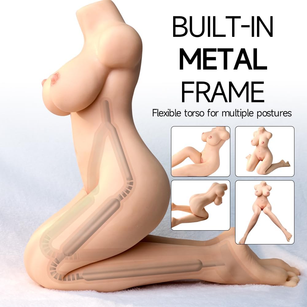 43.22lb Realistic Sex Doll with Leg, Male Masturbator withGel-Filled Breast Pussy Anal,TPE Solid Dolls for Sex,RealDoll for Men with Breast Ass,Adult Sex Love Doll,Male SexToys(Brown)